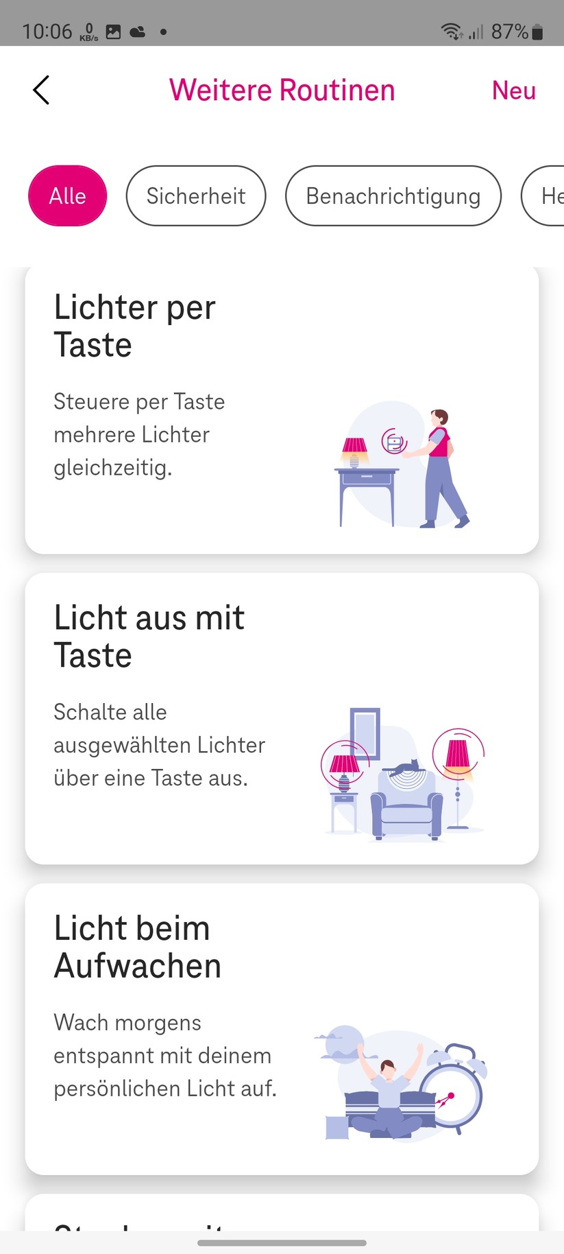 Magenta Zuhause mit Home Base 2: Routinen, Geräte, Tools, Einstellungen