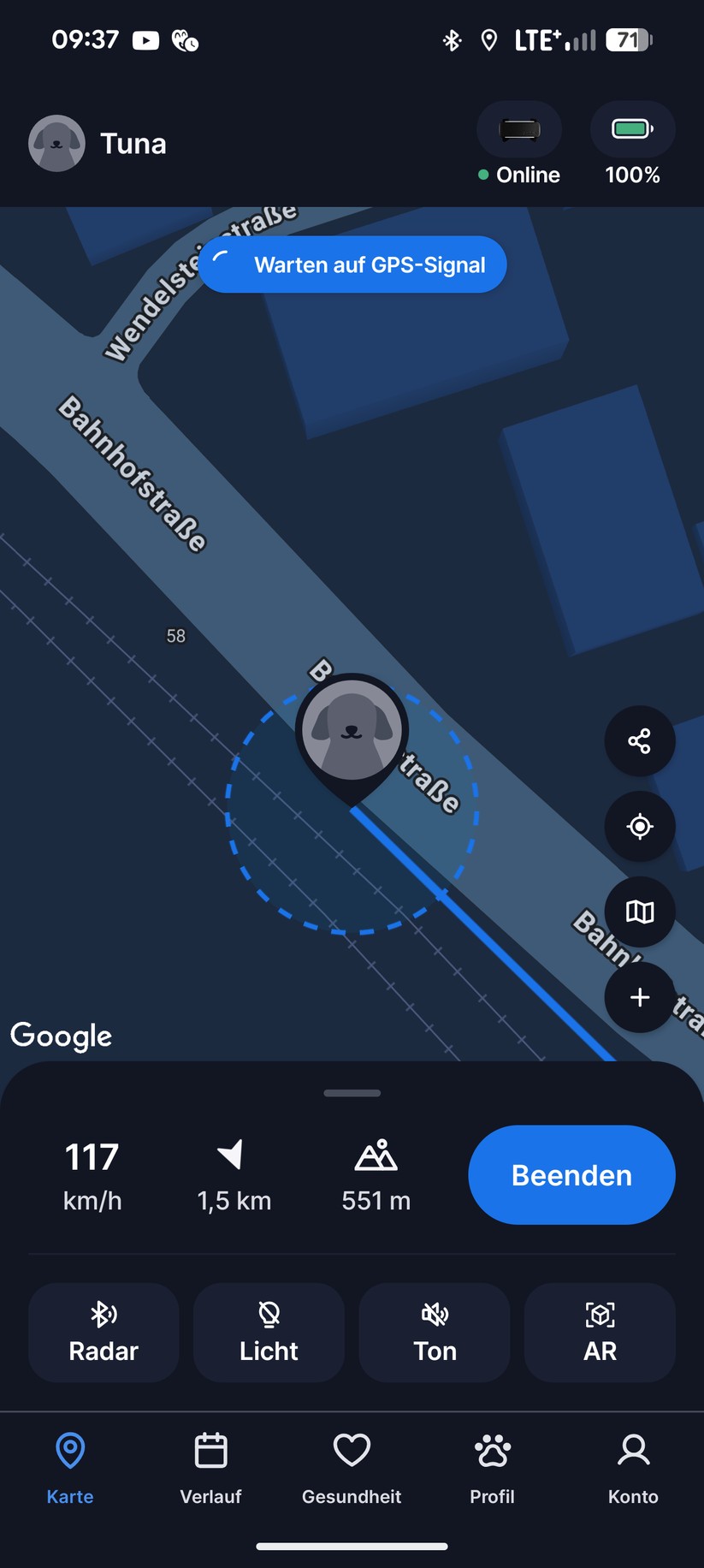 Tractive Dog 6 – App
