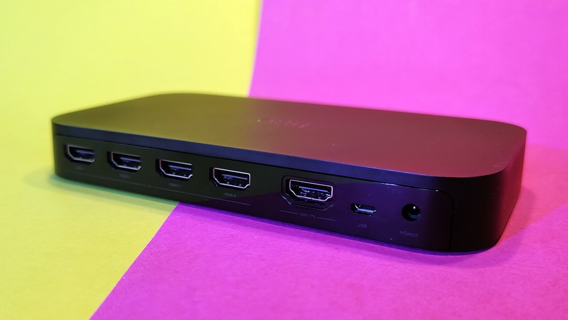Die Sync Box ist gleichzeitig aktiver Switch für vier HDMI-Geräte