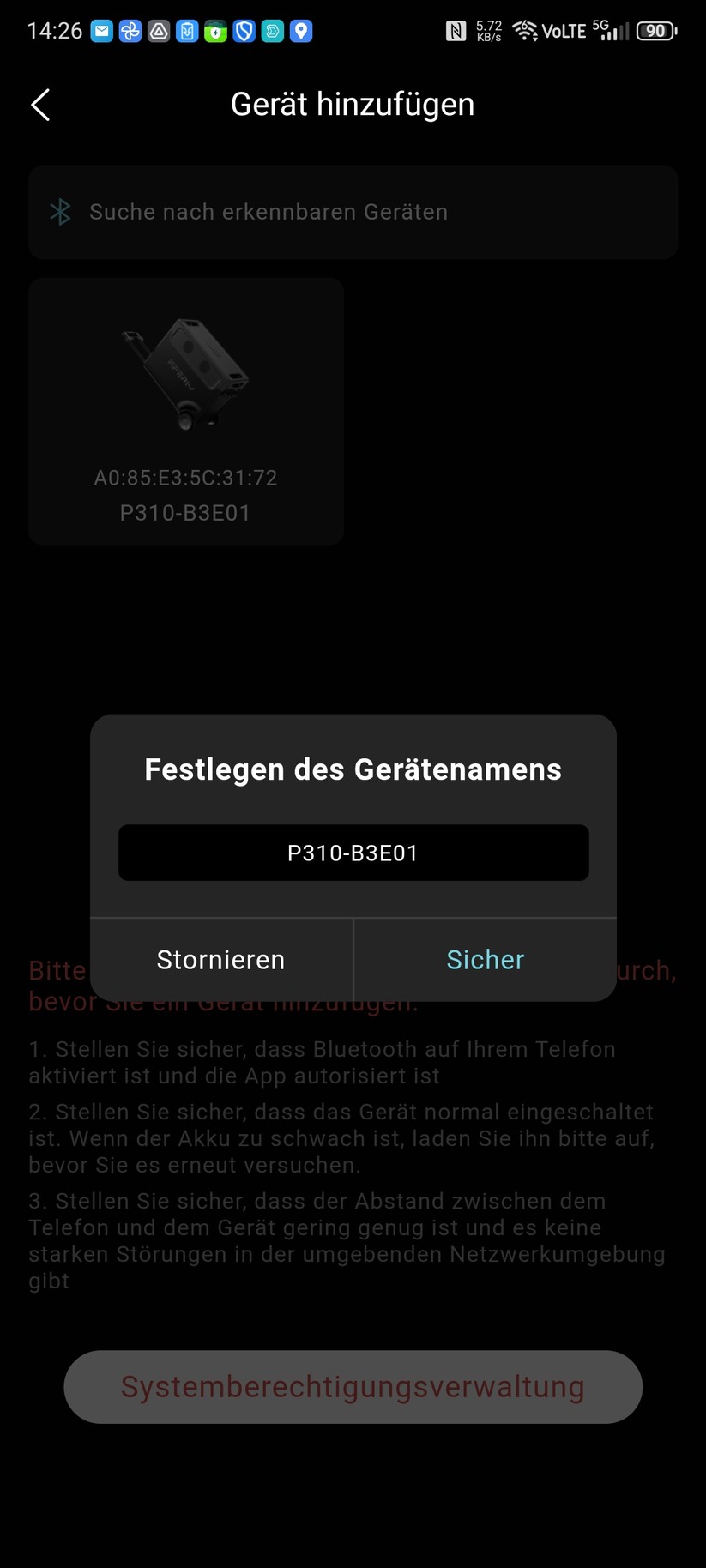 Mit der App Bright EMS lässt sich die leistungsfähige Aferiy-Powerstation P310 bedienen. Historische Daten zu Lade- und Entladevorgängen bietet sie allerdings nicht. Zudem sind einige Übersetzungen fehlerhaft.