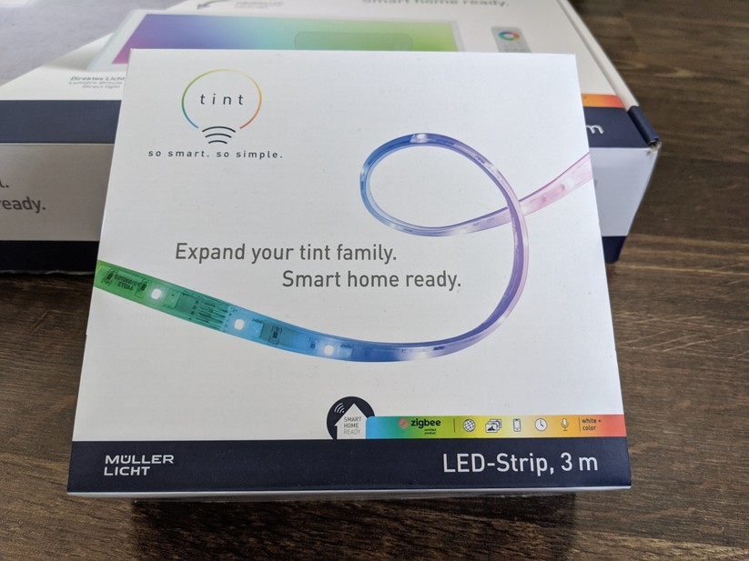 Trotz mehrfarbigem Aufdruck: Der LED-Strip kann nur eine Farbe gleichzeitig darstellen. 