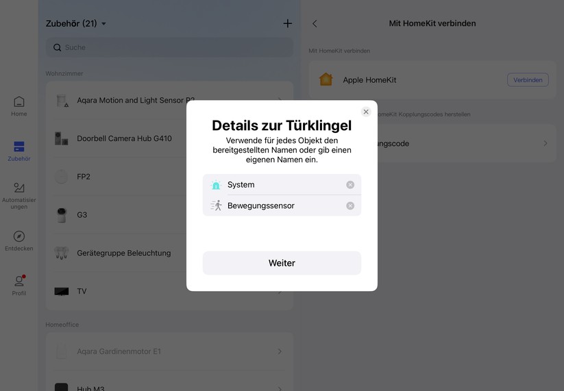 Der Aqara Camera Hub G410 ist kompatibel mit Homekit Secure Video. Damit lässt sich nicht nur der Livestream der Video-Türklingel betrachten, sondern auch der Bewegungssensor für Automatisierungen nutzen.