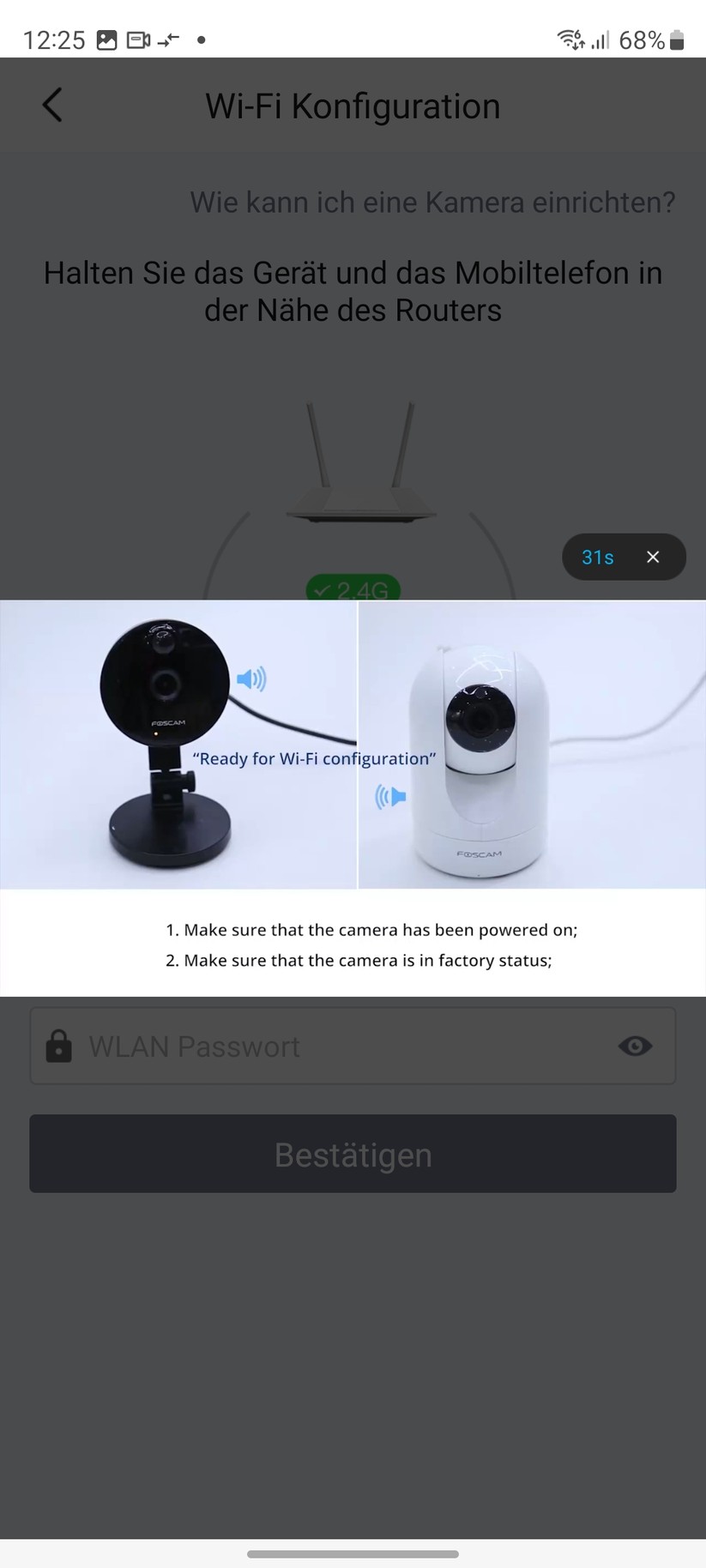 Foscam C5M 3K: Inbetriebnahme mit Foscam-App