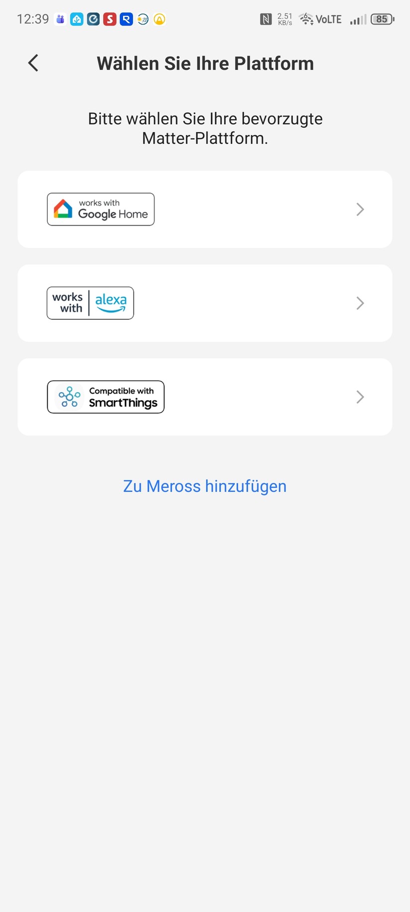 Heizkörperthermostat Meross MTS150HMA mit Matter-Hub MSH450: Set-up mit Meross-App