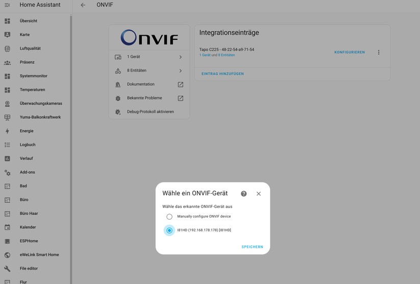 Annke NC500: Dank Onvif-Support ist die Integration in Smart-Home-Systeme wie Home Assistant kein Problem.