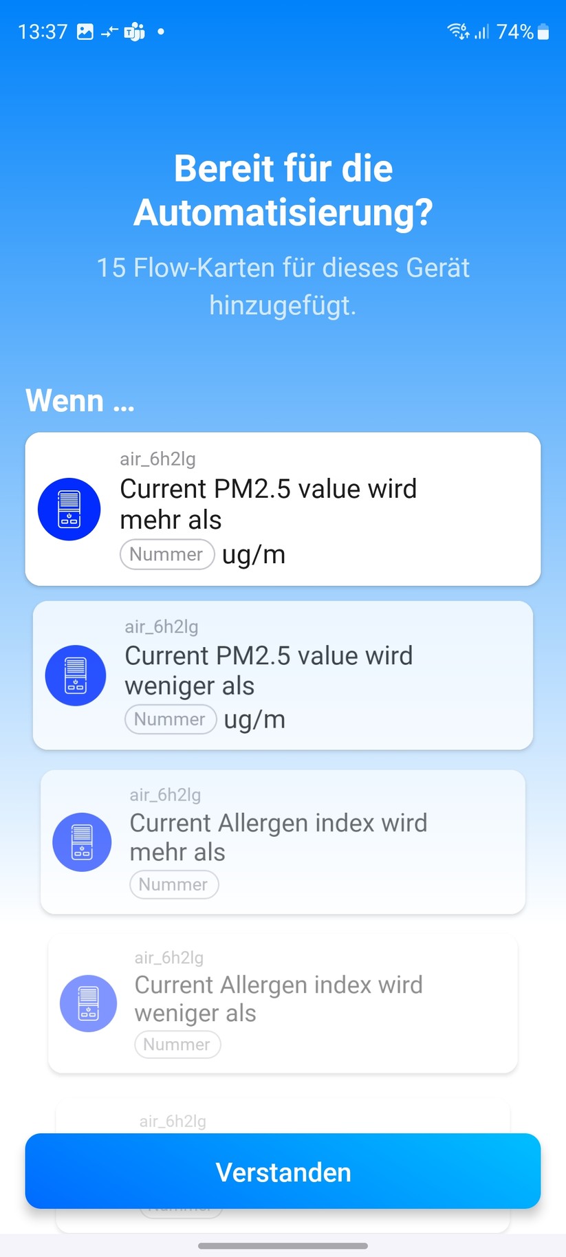 Philips Pure Protect Water AC3421: Integration in Homey Pro