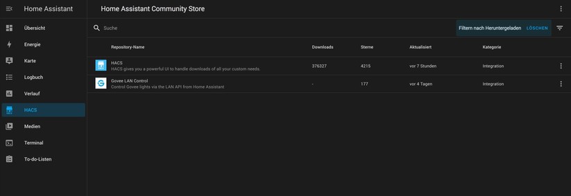 Home Assistant Green: Browser-Oberfläche