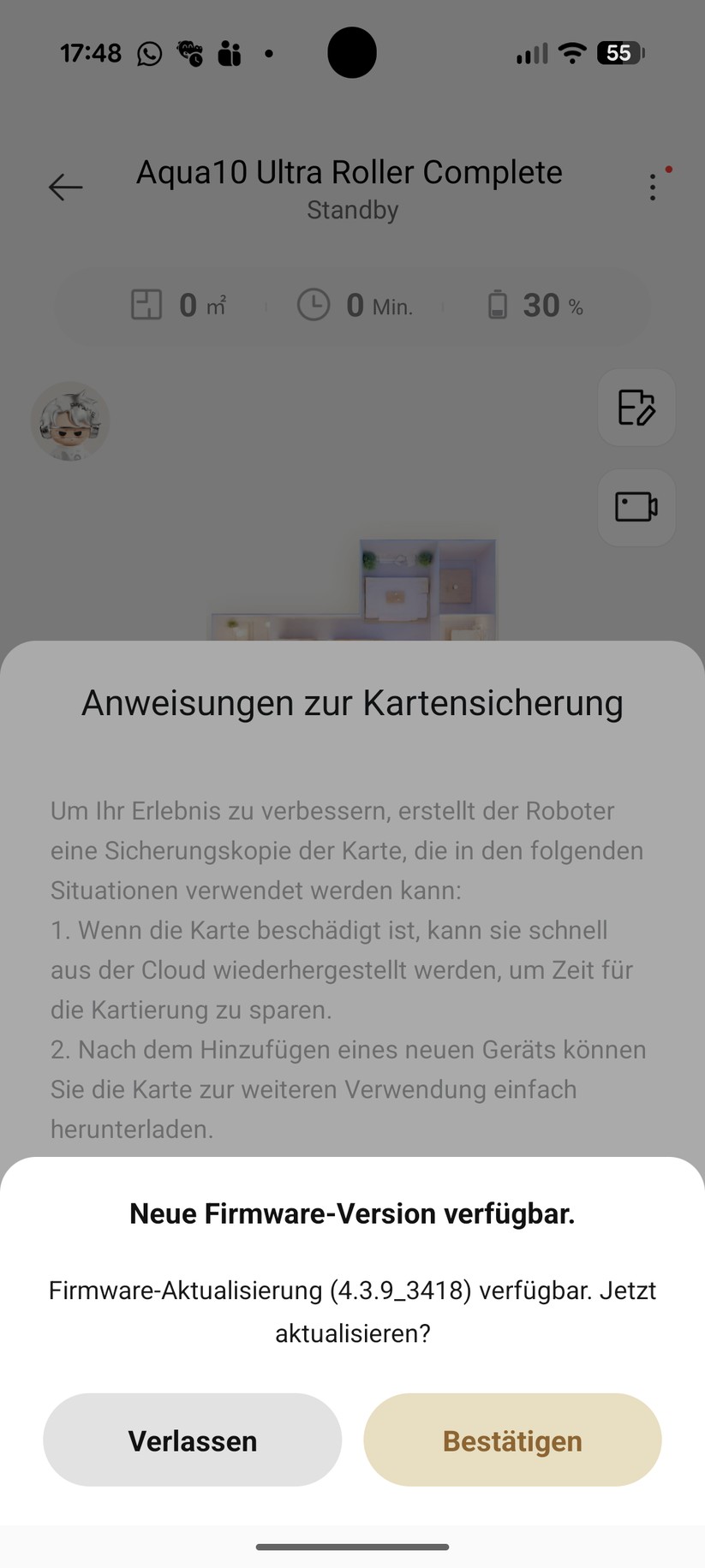 Dreame Aqua 10 Ultra Roller – App & Einrichtung