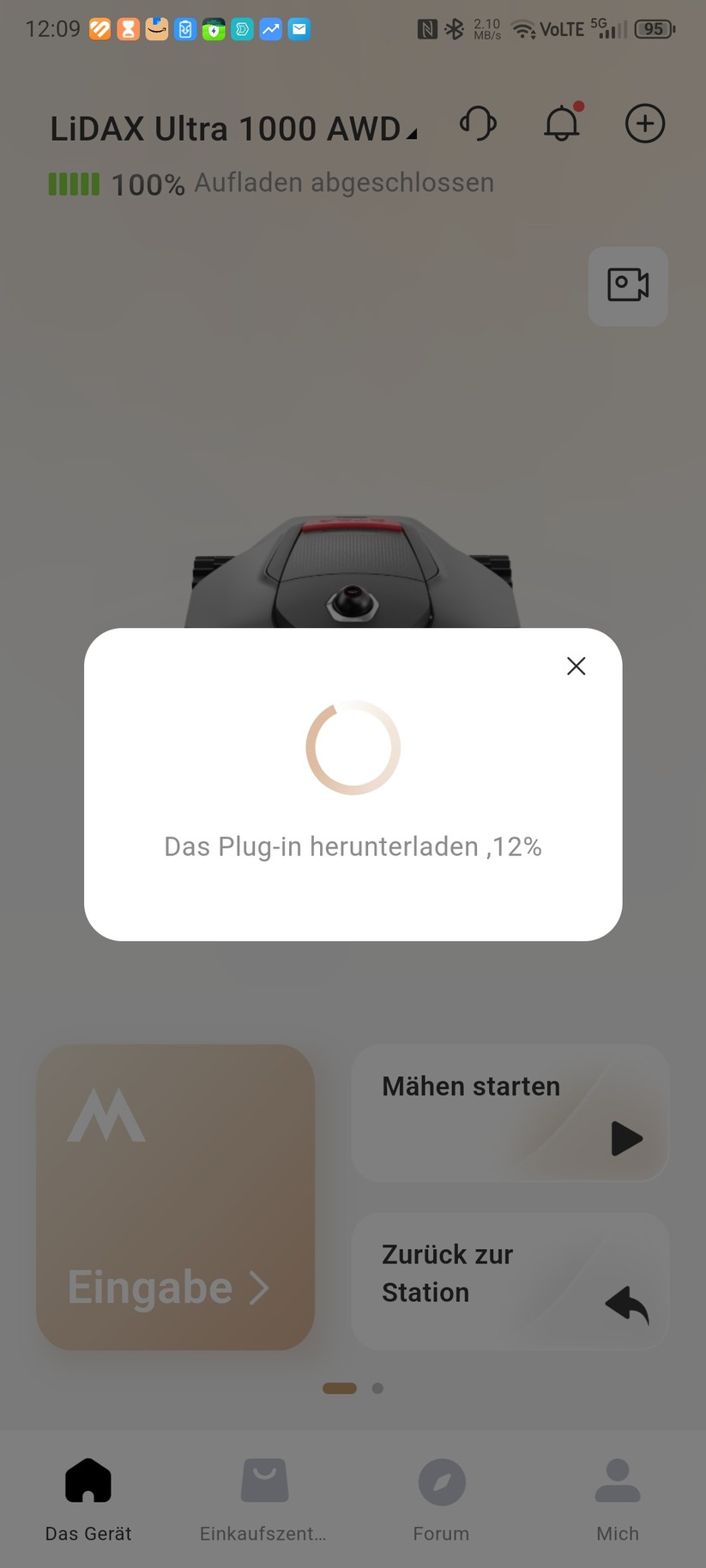Mova Lidax Ultra 1000 AWD: Die Inbetriebnahme ist nach wenigen Minuten abgeschlossen.
