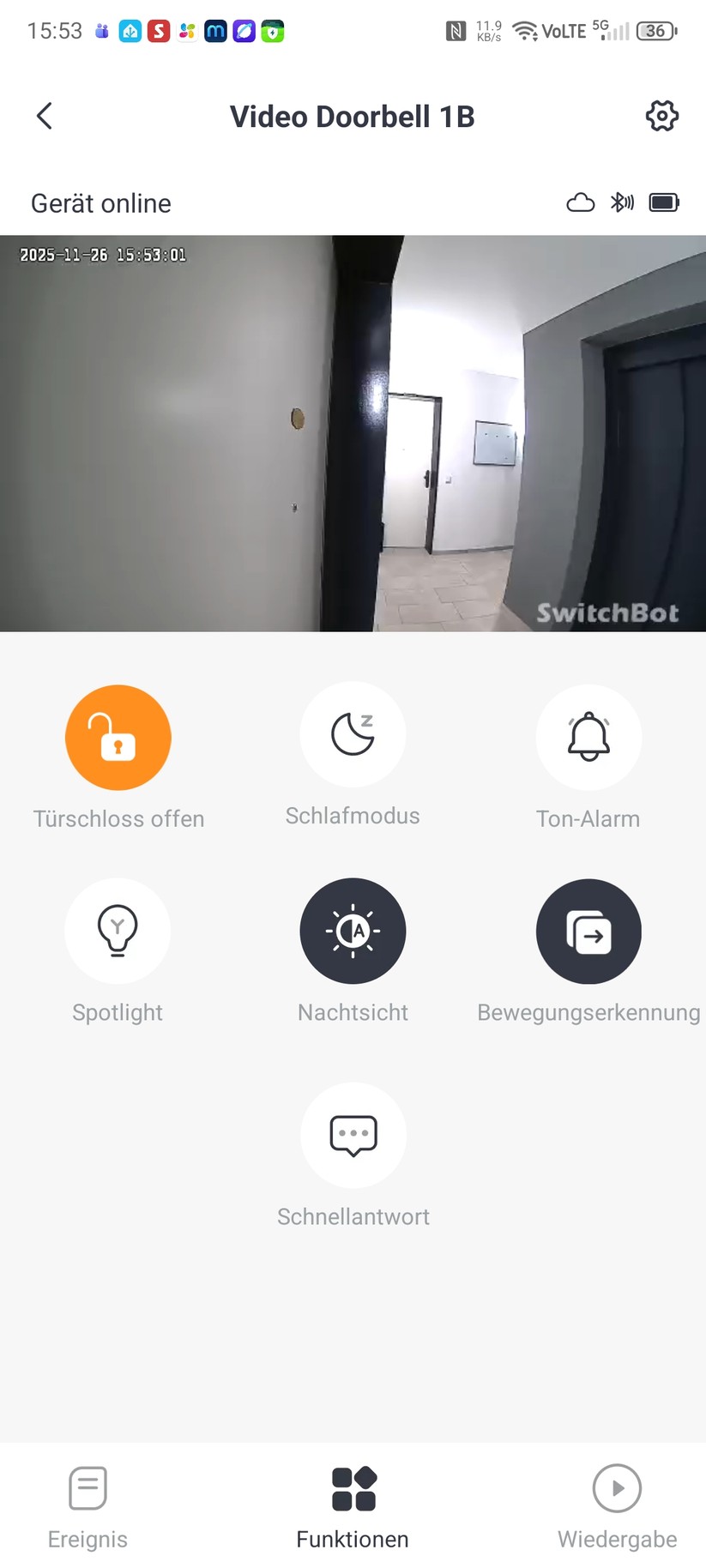 Mit der Koppelung eines Smart Locks in der App können Anwender das Schloss vom Monitor der Video-Türklingel aus bedienen.