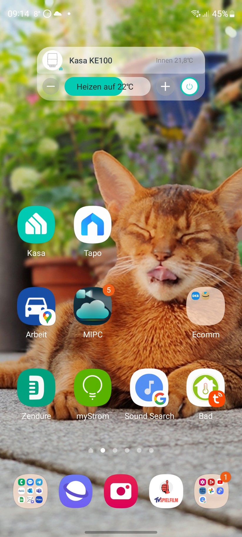  Die Kasa-App stellt auch ein Widget bereit, mit dem man das smarte Thermostat direkt vom Android-Desktop ansteuern kann.