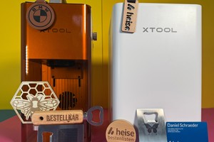 Laser-Graviermaschine xTool F2 im Test: Edelstahl farbig gravieren