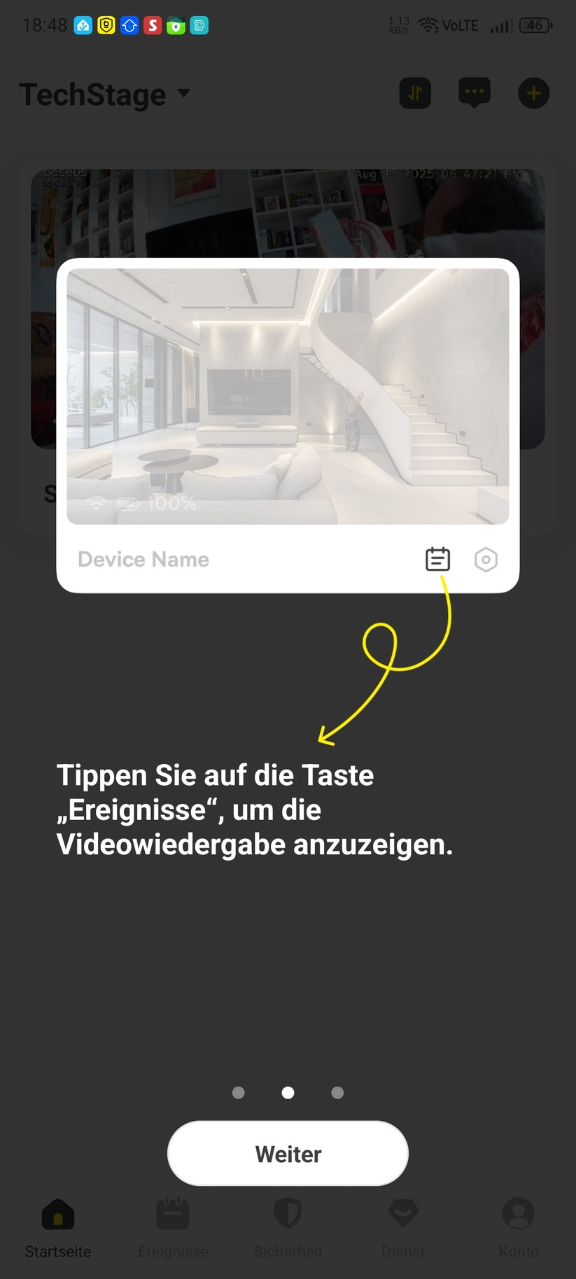 Die Inbetriebnahme der Überwachungskamera erfolgt mit der App Baseus Security