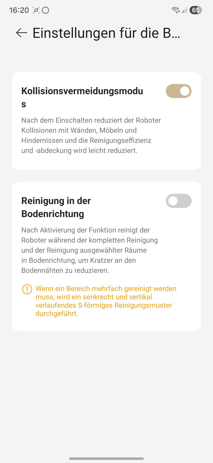 Mova P50 Ultra – App