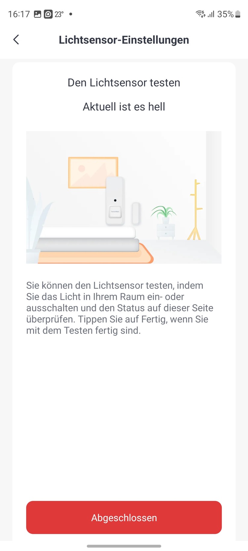 Die Einrichtung der Switchbot-Komponenten erfordert eine Registrierung. Ansonsten ist der Setup-Prozess sehr einfach. Während der Einbindung liefert die App informative Erklärungen, Grafiken und Videos zu den einzelnen Komponenten hinsichtlich Einrichtung, Konfiguration und Betrieb. Vorbildlich.
