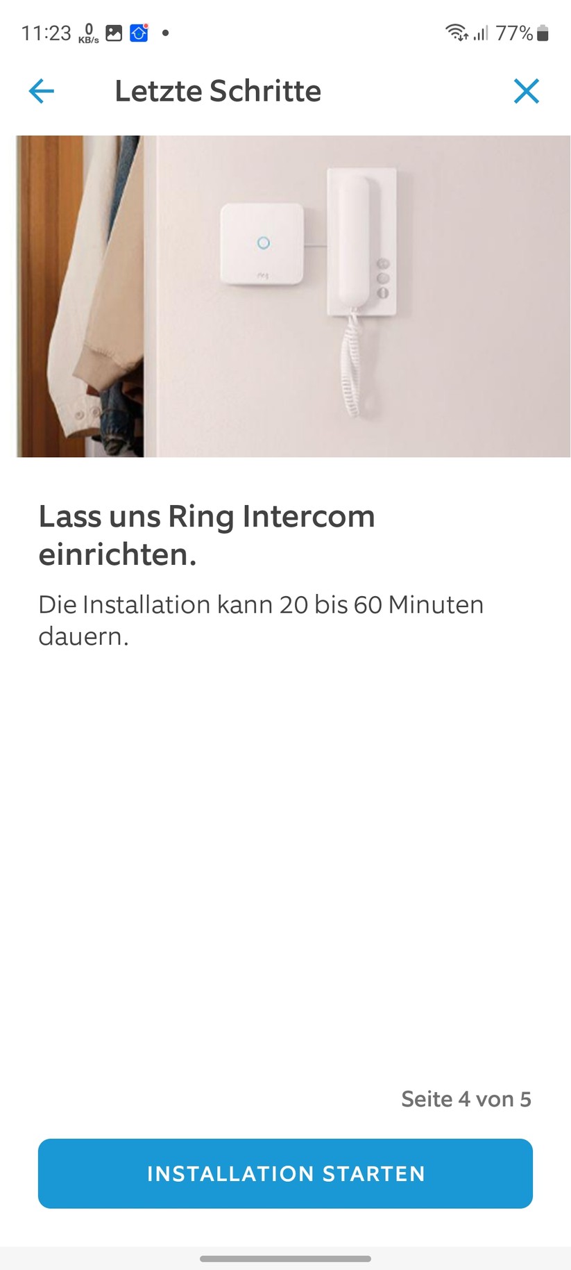 Ring Intercom: Einrichtung