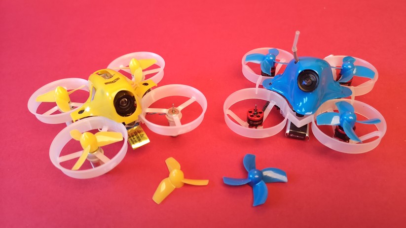 Bürstenmotor (links) und Brushless-Motor (rechts) im Vergleich.