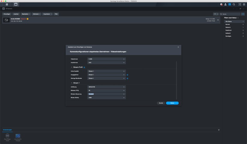 Synology Surveillance Station auf DS223