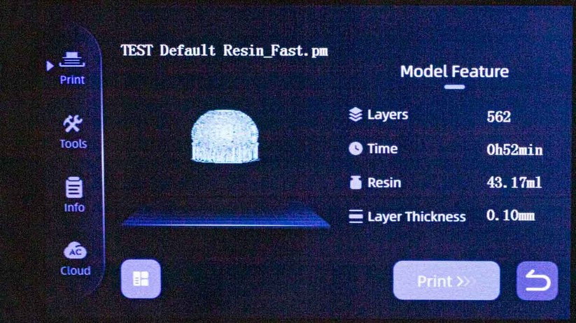 UI des Anycubic M5s