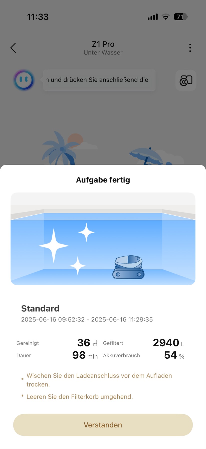 Dreame Z1 Pro Poolroboter - Bilder App 