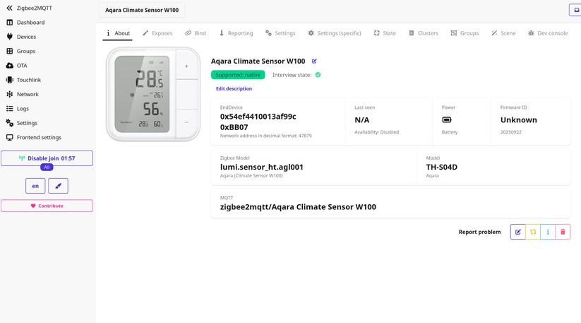 Mit Zigbee stehen auch unter Home Assistant nahezu sämtliche Funktionen des Thermostats zur Verfügung, die es in Kombination mit dem Aqara-Hub M3 bietet. Allerdings ist die Konfiguration etwas aufwendiger. Das Gleiche gilt für den Climate Sensor W100.