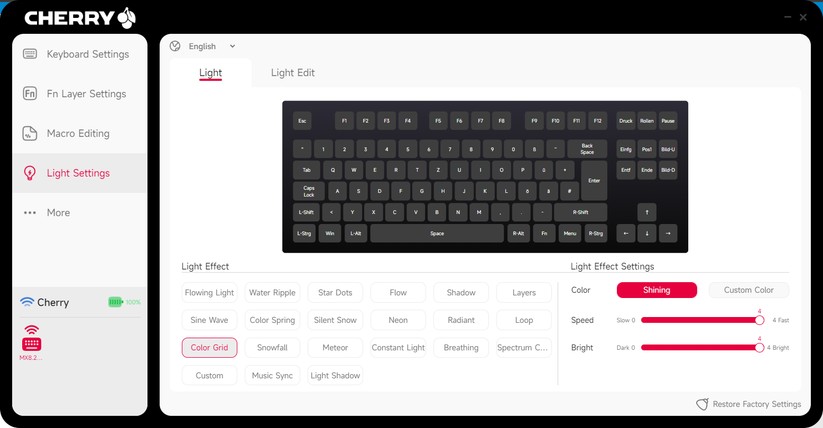 Cherry Xtrfy MX 8.2 Pro TMR Wireless - Bilder App 