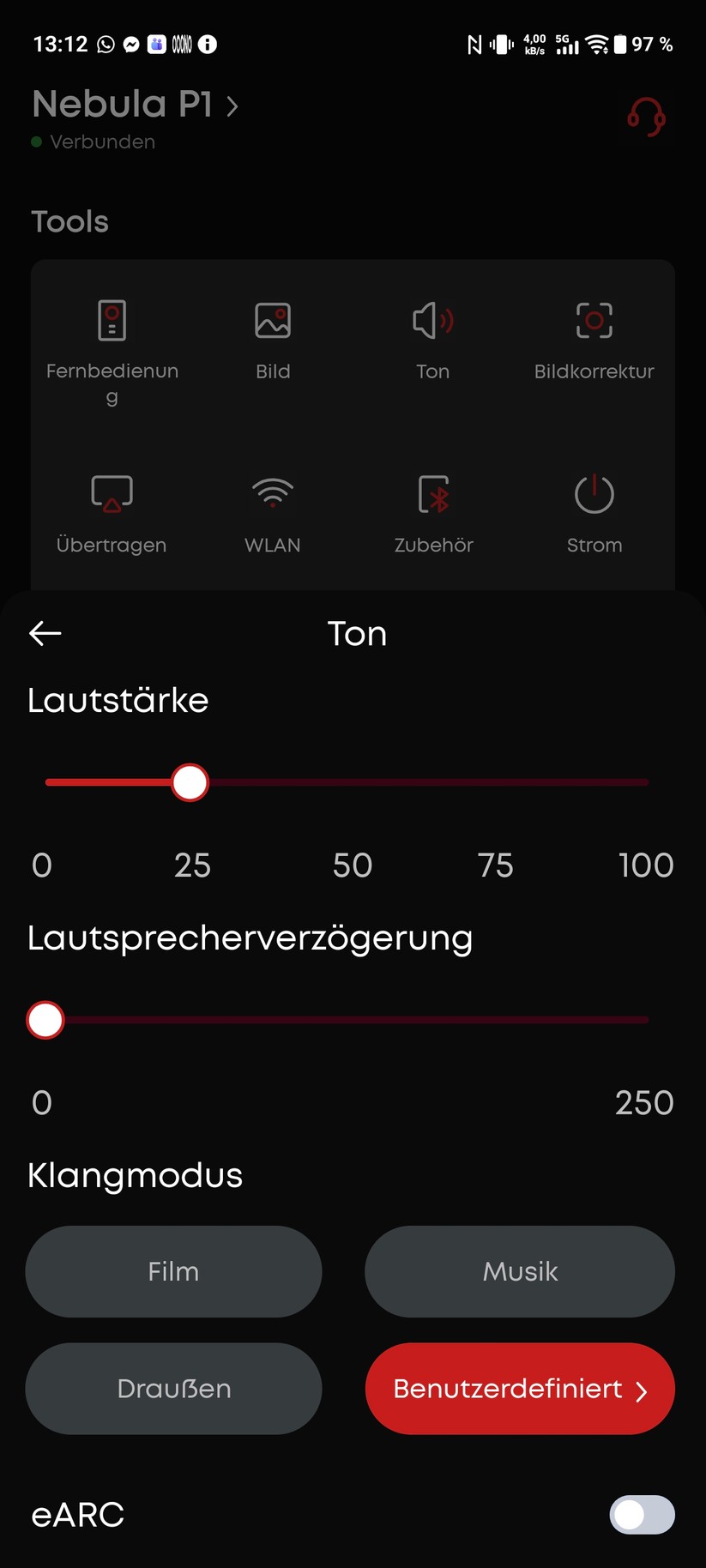 Soundcore Nebula P1 Screenshot