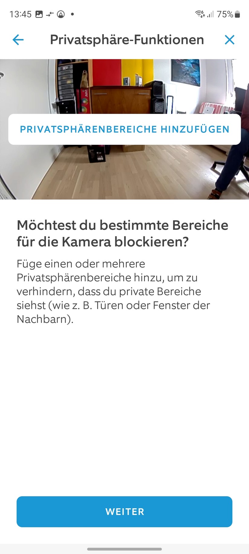 Ring Stick Up Cam Pro Akku: Die Einrichtung ist einfach und bietet viele Erläuterungen zur Kamera. Vorbildlich.