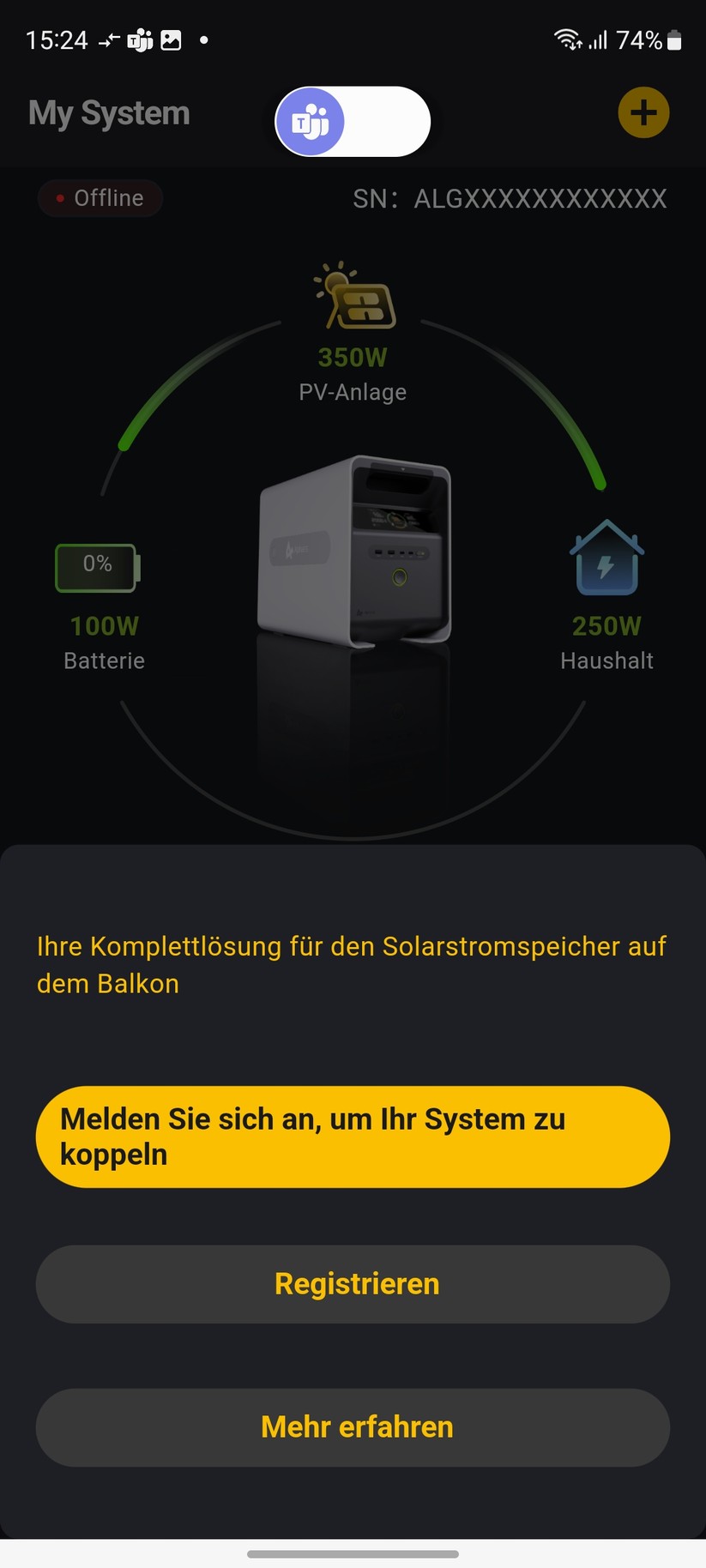  Inbetriebnahme mit App Alpha Lite