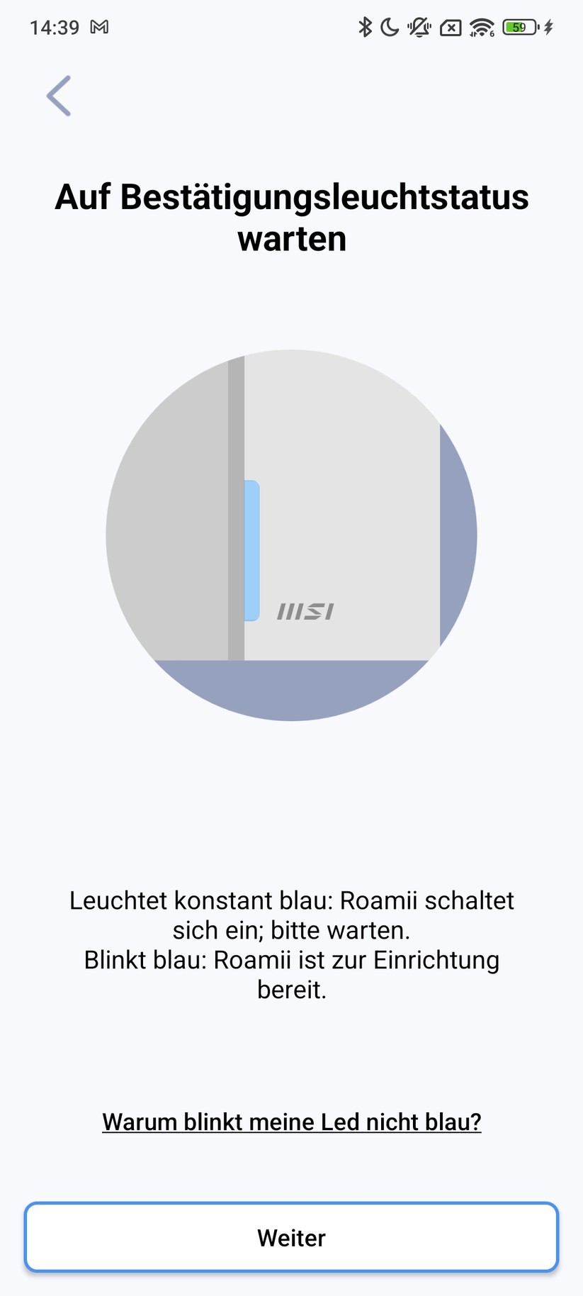 MSI Roamii BE Lite – App
