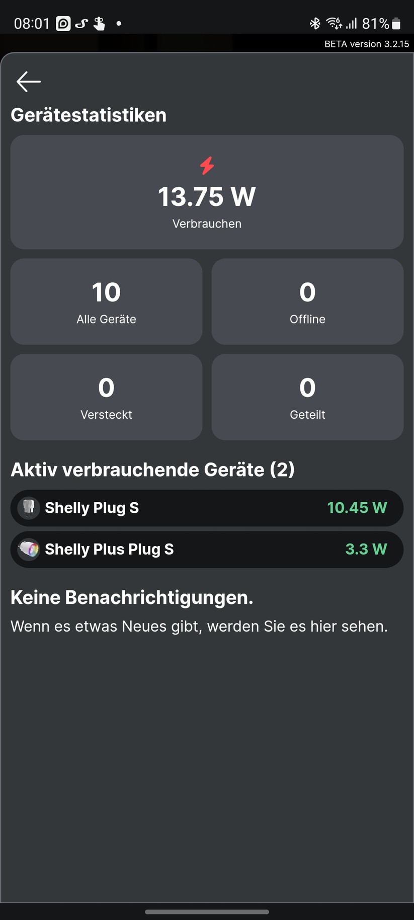 Die Shelly-App Smart Control bietet zahlreiche Statistiken zum Stromverbrauch. Nutzer können auch Tarife angeben und erhalten somit auch Informationen zu den Kosten.