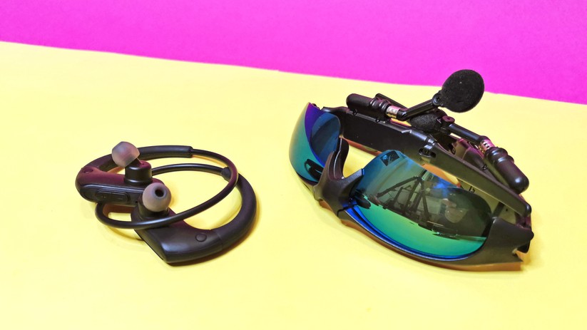 MP3-Player: Hier sind die Player in Bluetooth-Kopfhörern und Sonnenbrille integriert.