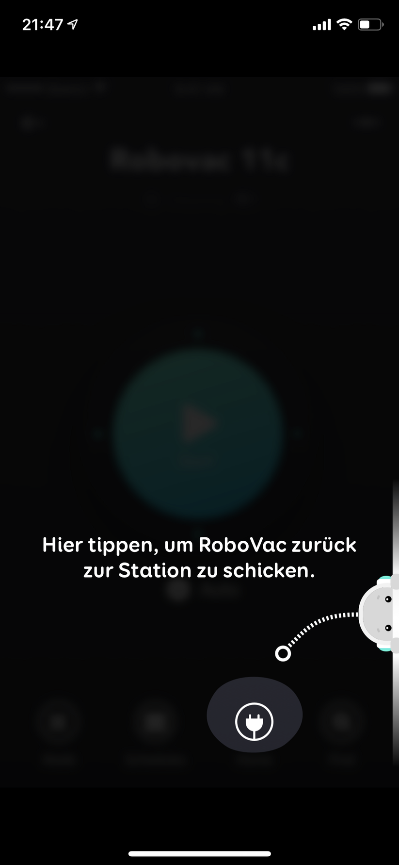Einführung in die Modi des Robovac