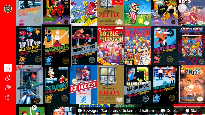 Hier eine Auswahl der NES-Spiele, Highlights wie Zelda oder die Mario-Games sind dabei. 