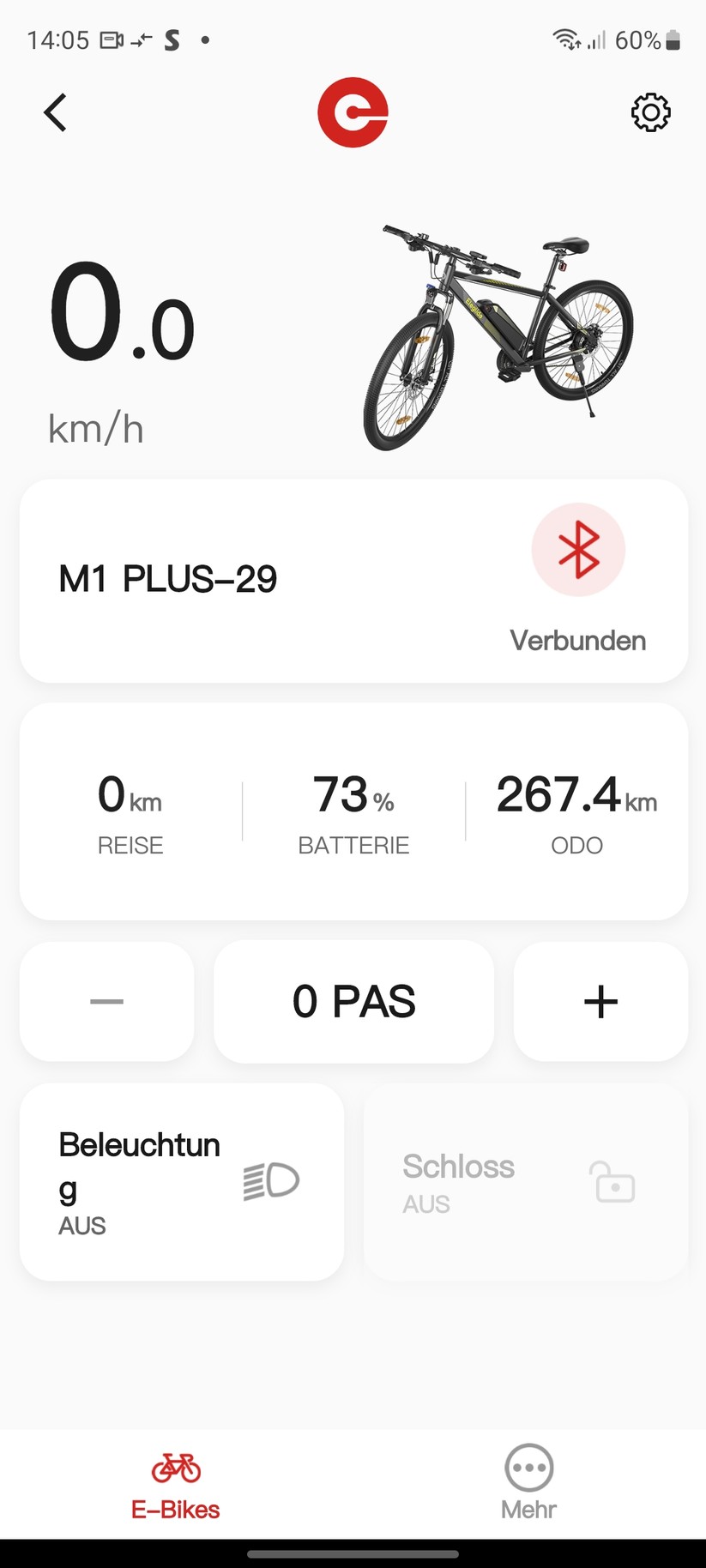 Eleglide M1 Plus 9 Zoll: App