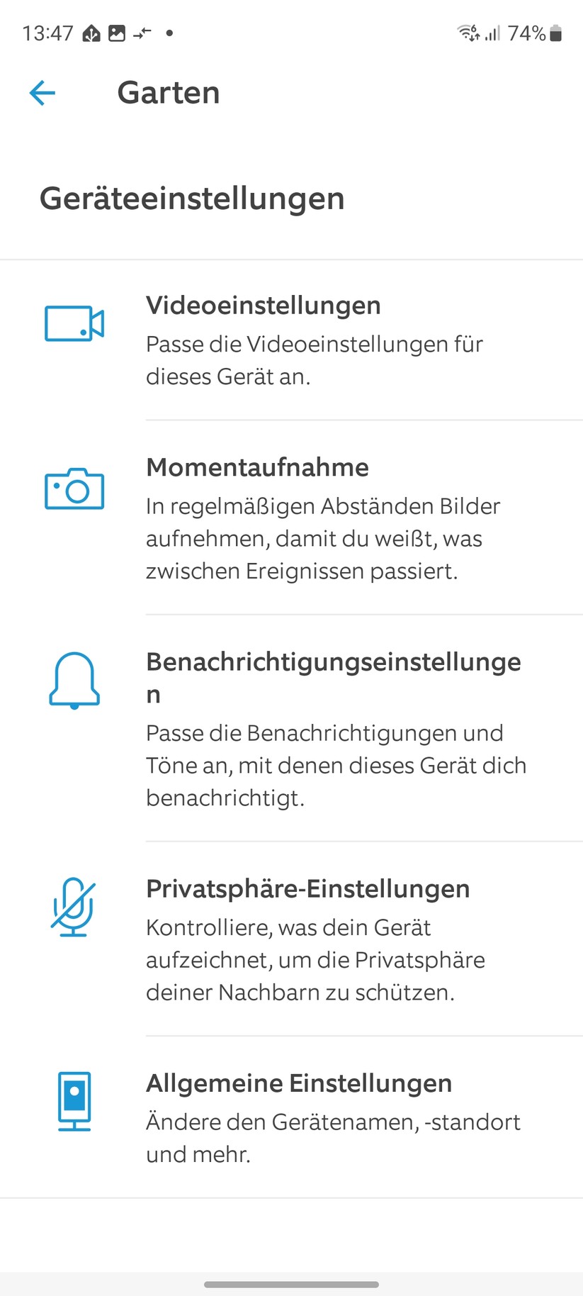 Ring Stick Up Cam Pro Akku: Die Kamera bietet viele Funktionen und Konfigurationsmöglichkeiten.