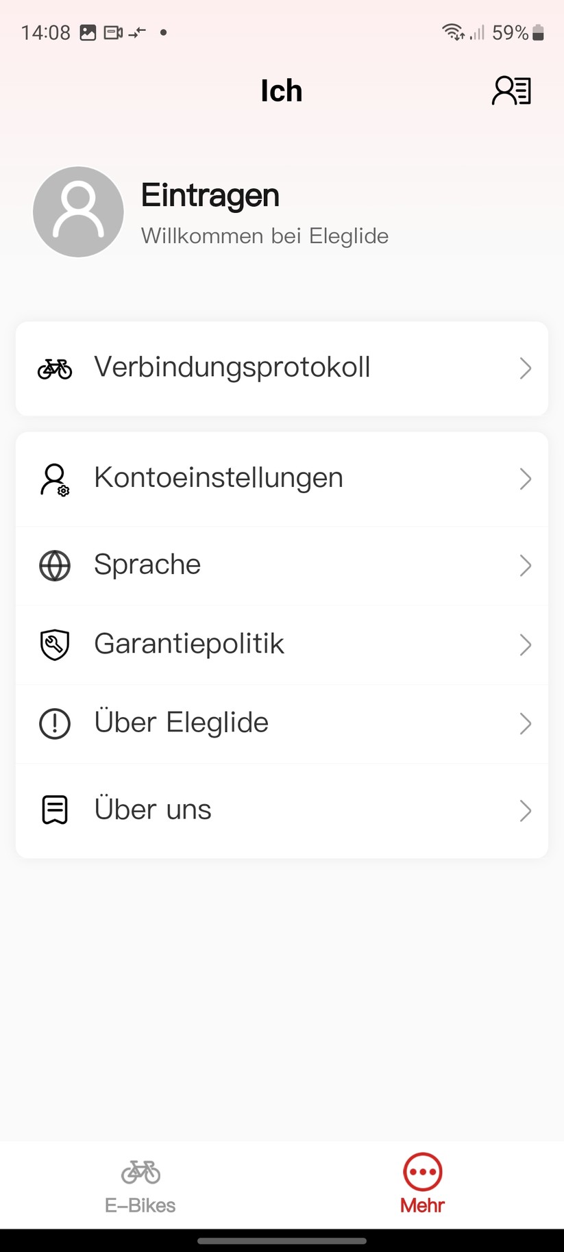 Eleglide M1 Plus 9 Zoll: App