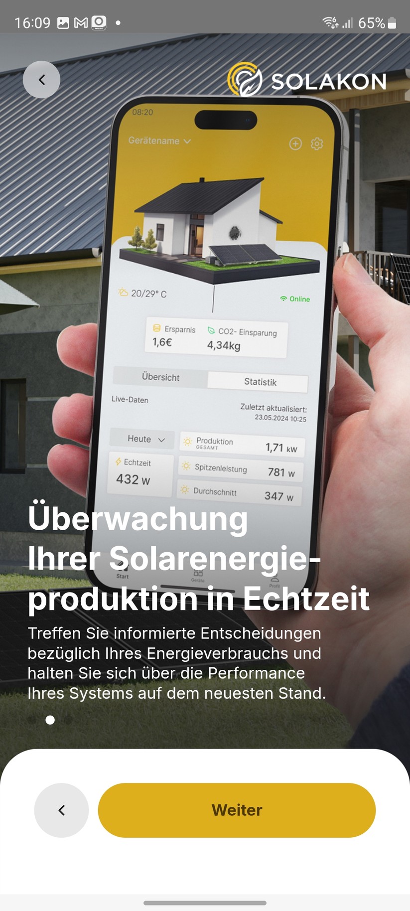 Solakon-App zur Einrichtung des APsystems-Wechselrichter EZ1-M