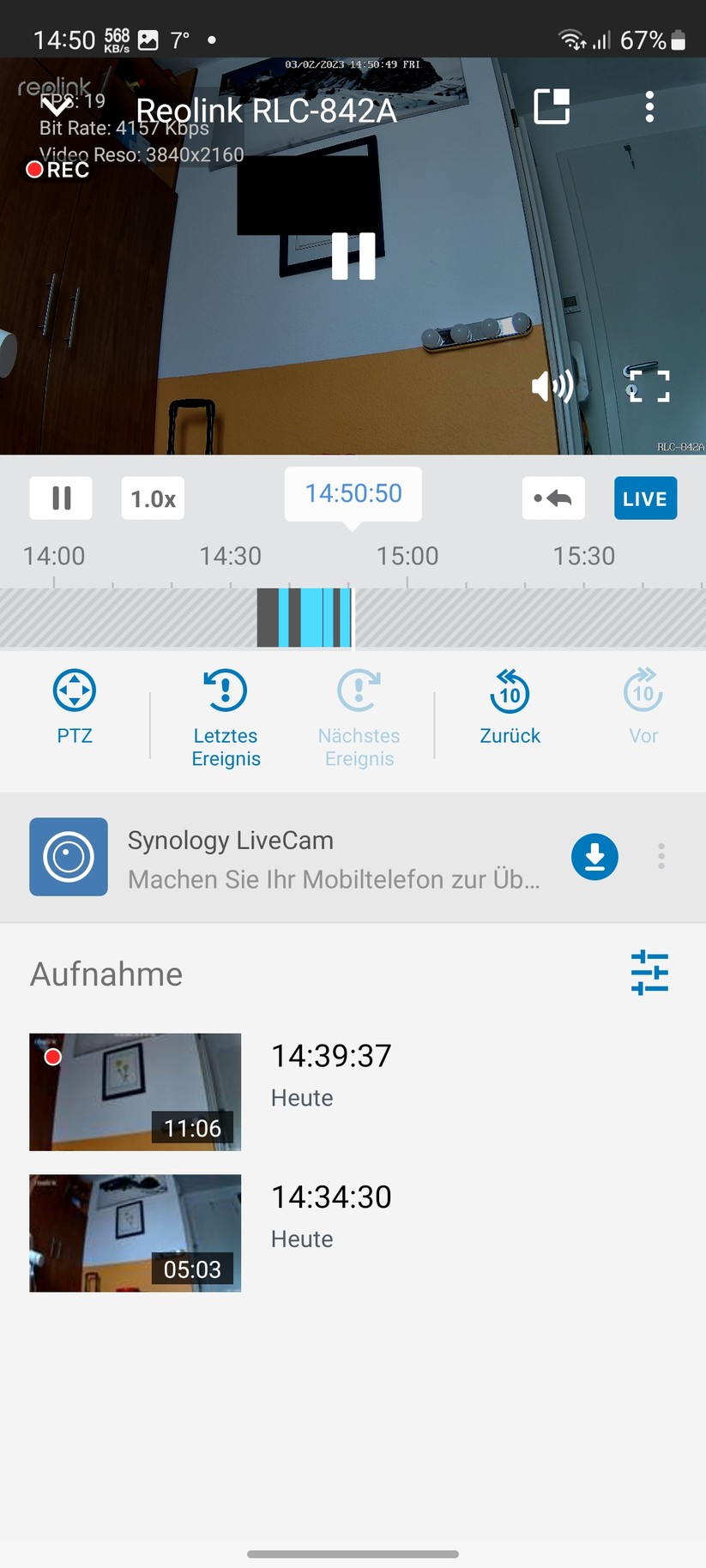 Mobile App Synology DS Cam