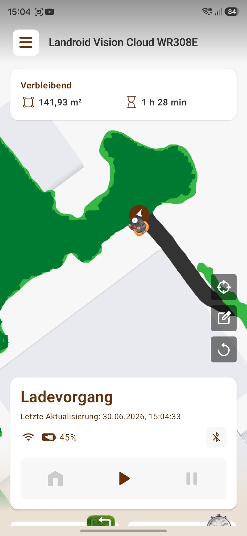 Worx Landroid Vision Cloud WR308E - Bilder App