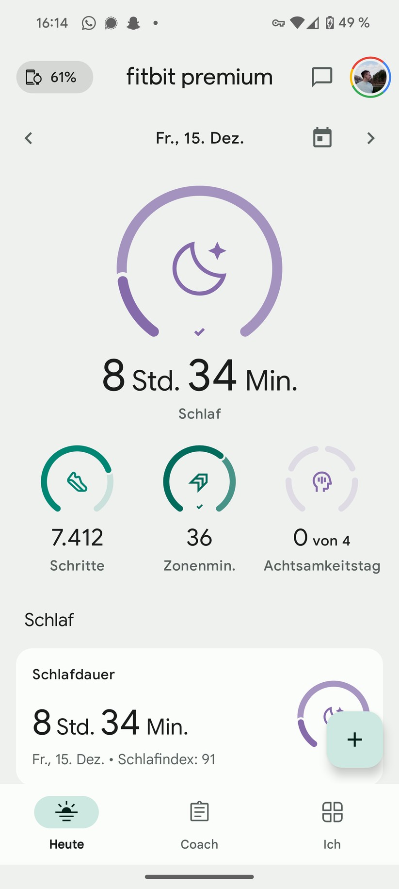  Fitbit- und Pixel-Watch-App