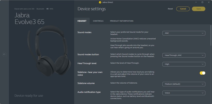 Jabra Evolve 3 65 - Bilder App