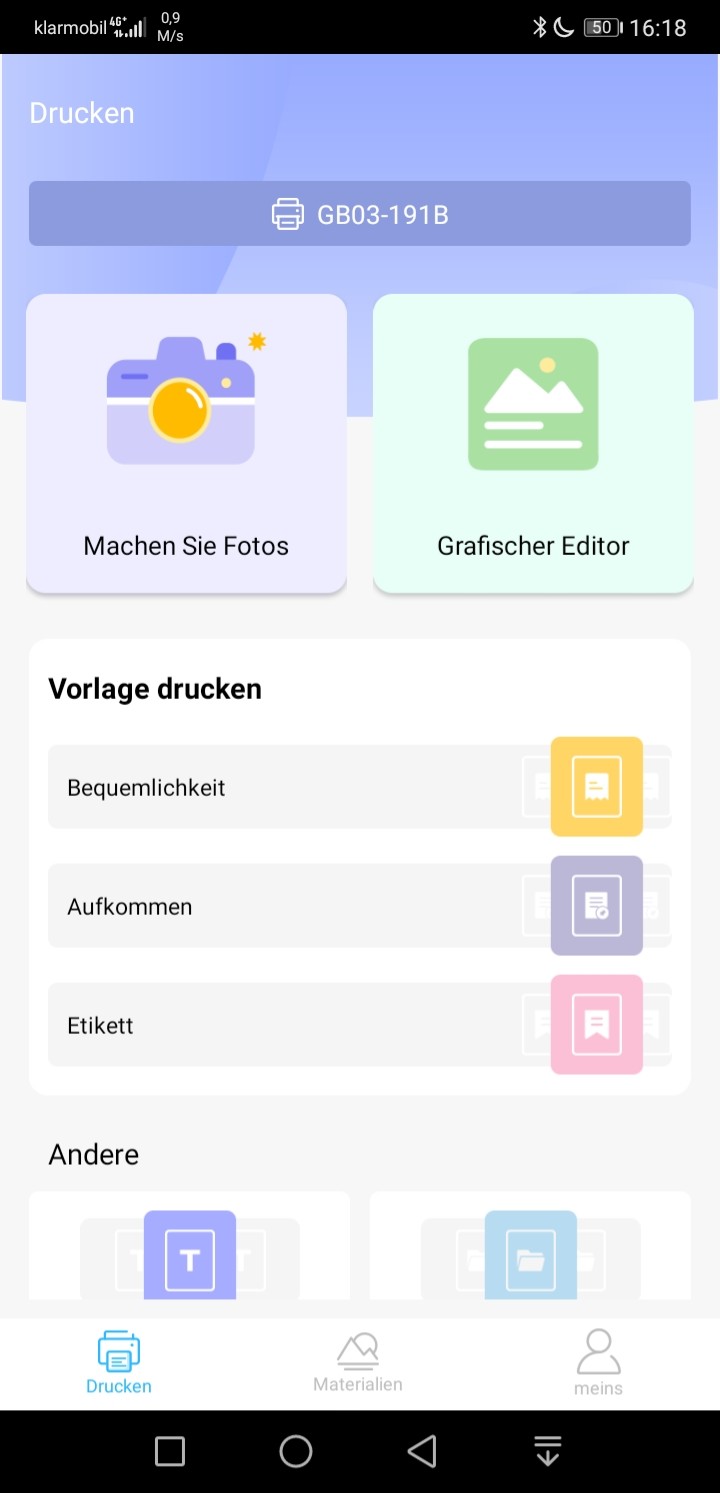 Etikettendrucker App