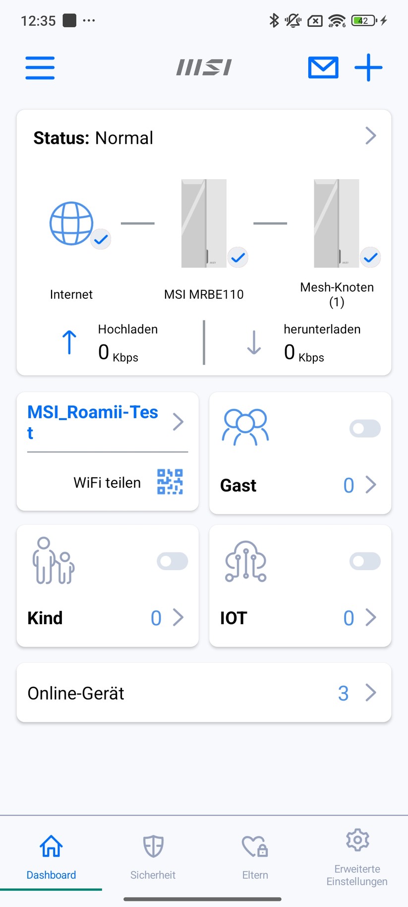 MSI Roamii BE Pro – Einrichtung & App