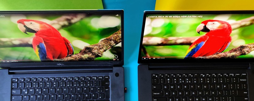 Auch bei spitzen Blickwinkeln büßt das OLED-Display auf der rechten Seite kaum etwas an seiner Farbintensität und seinem Kontrast ein. 