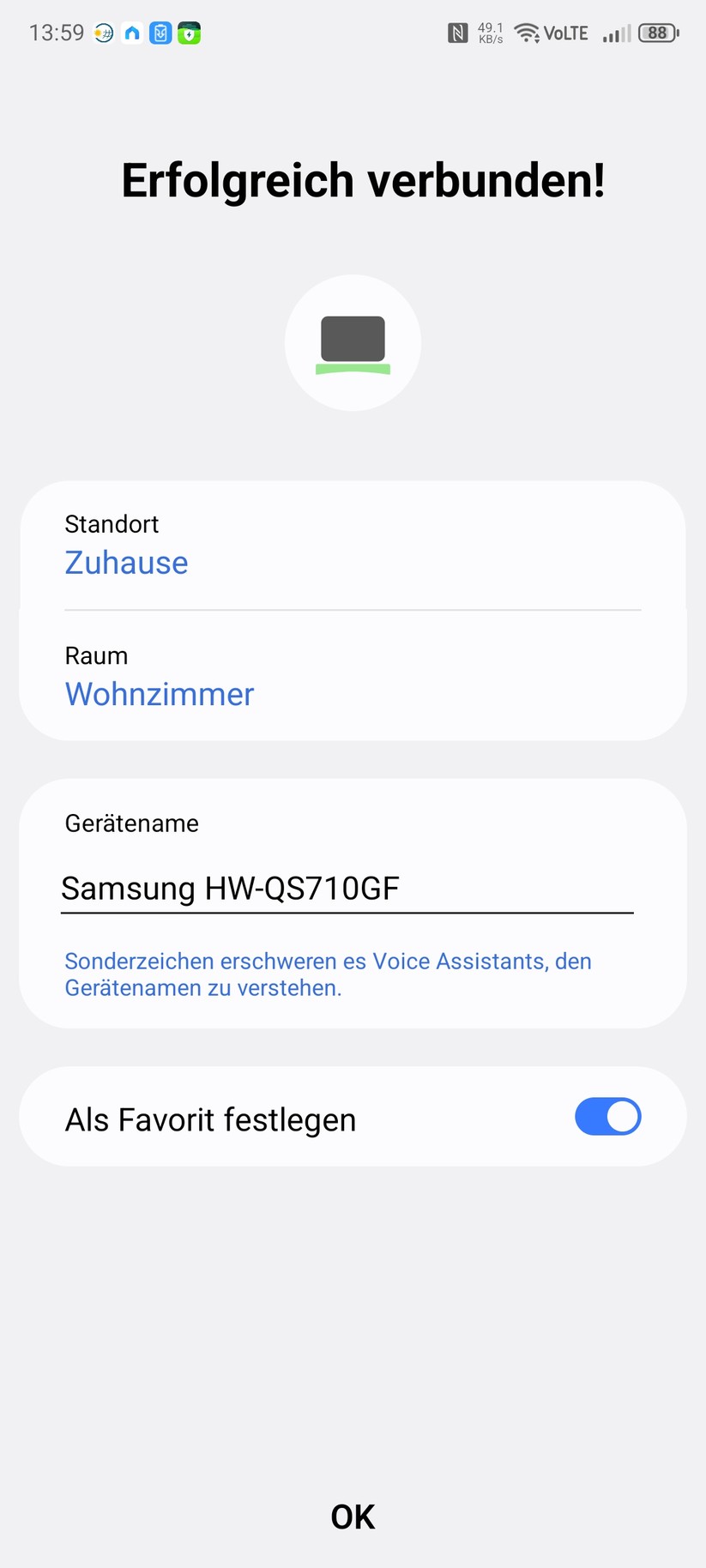 Samsung HW-QS700F: Einrichtung und Konfiguration mit Smartthings-App
