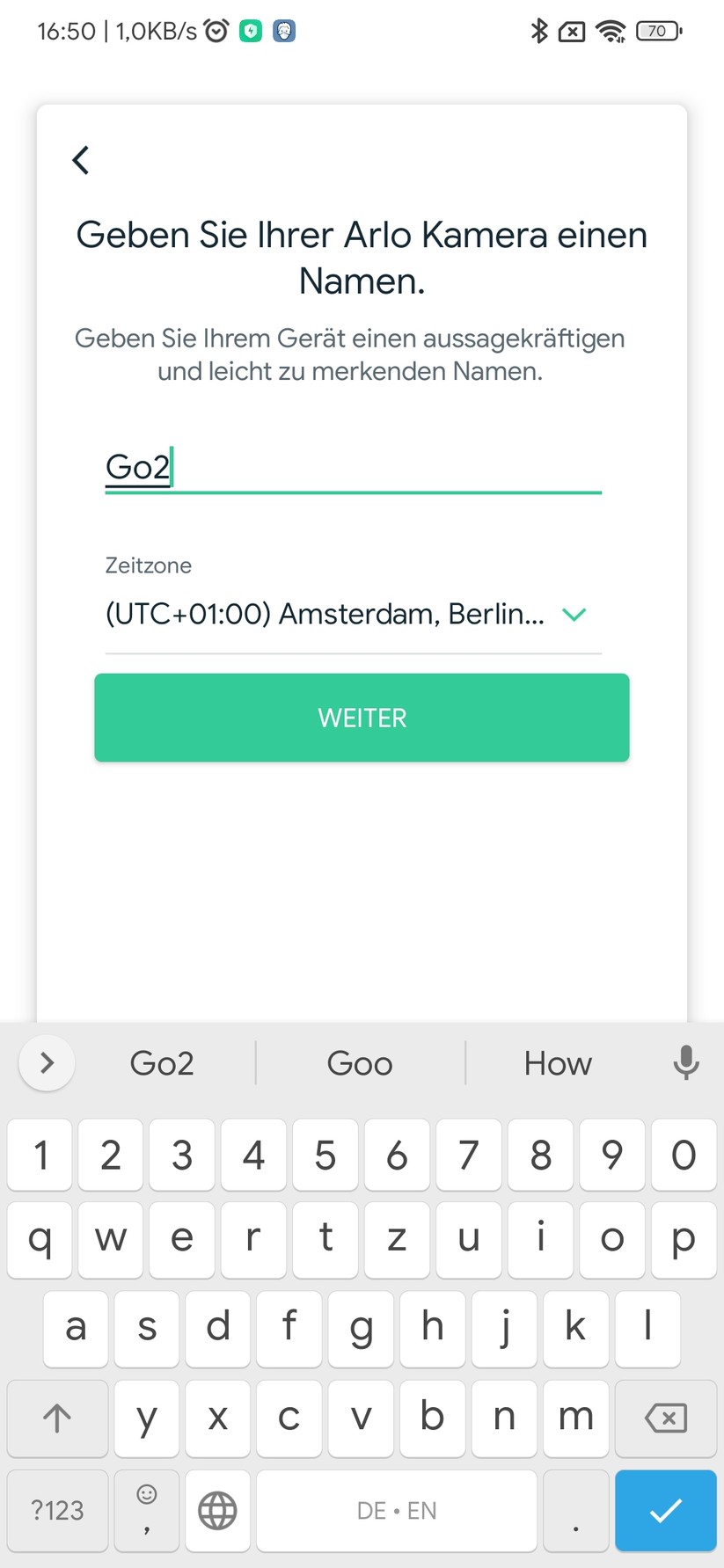 Arlo Go 2: Einrichtung