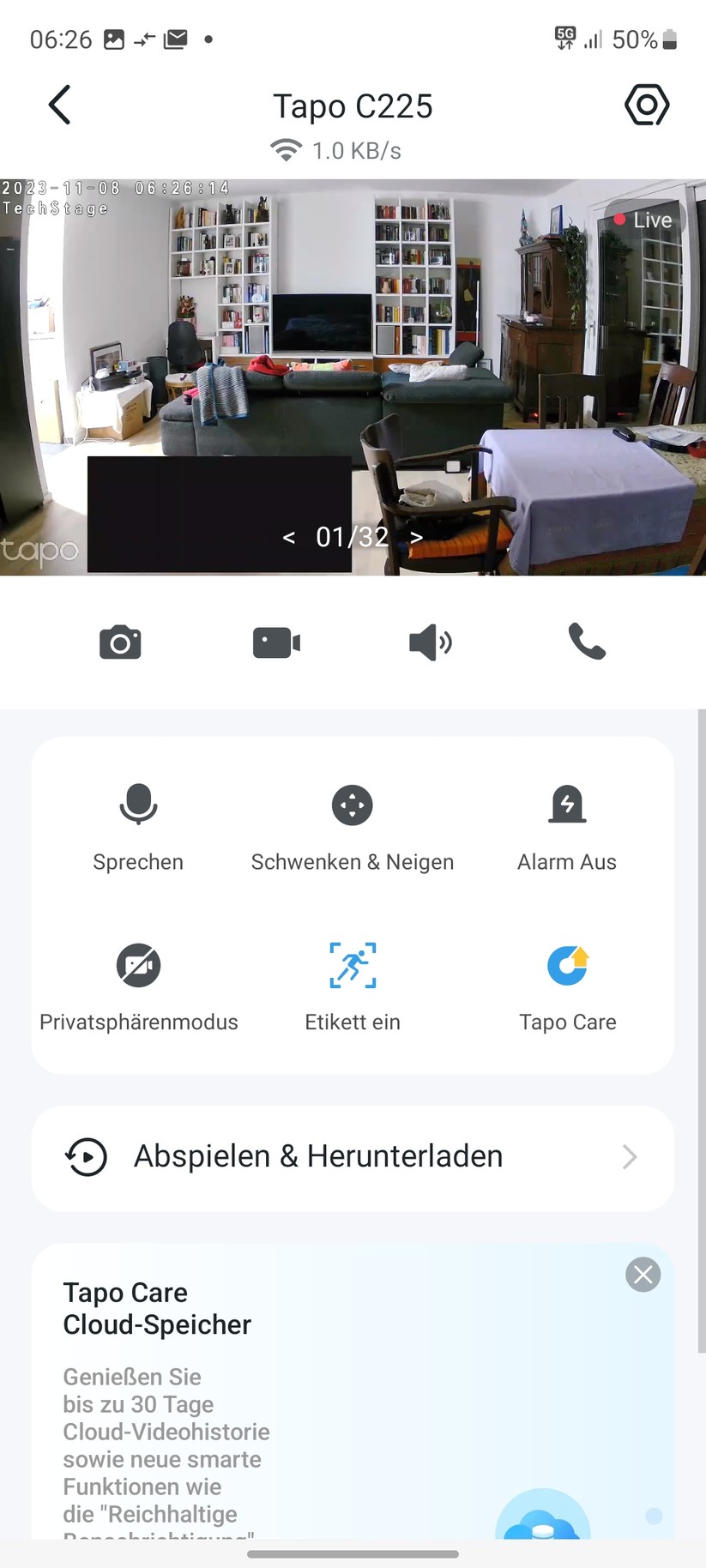 TP-Link Tapo C225: Einstellungen