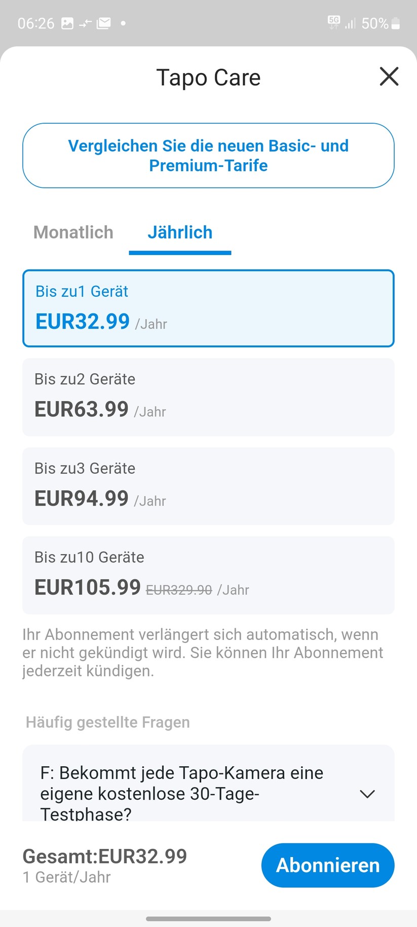 TP-Link Tapo C225: Einstellungen