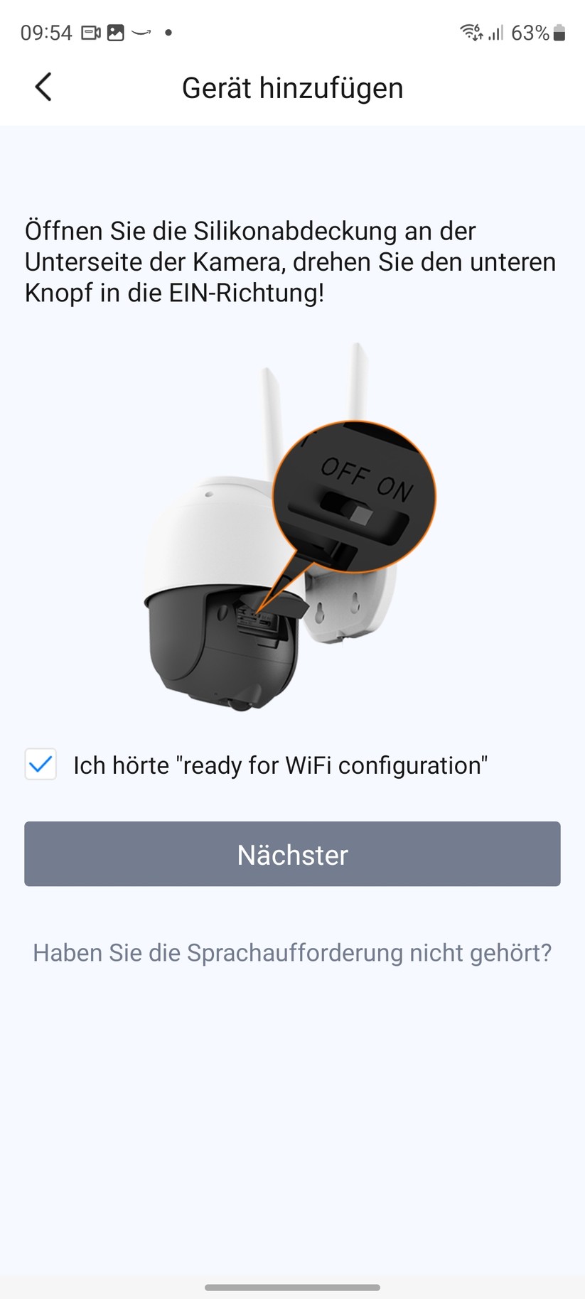 Foscam B4: Inbetriebnahme mit App